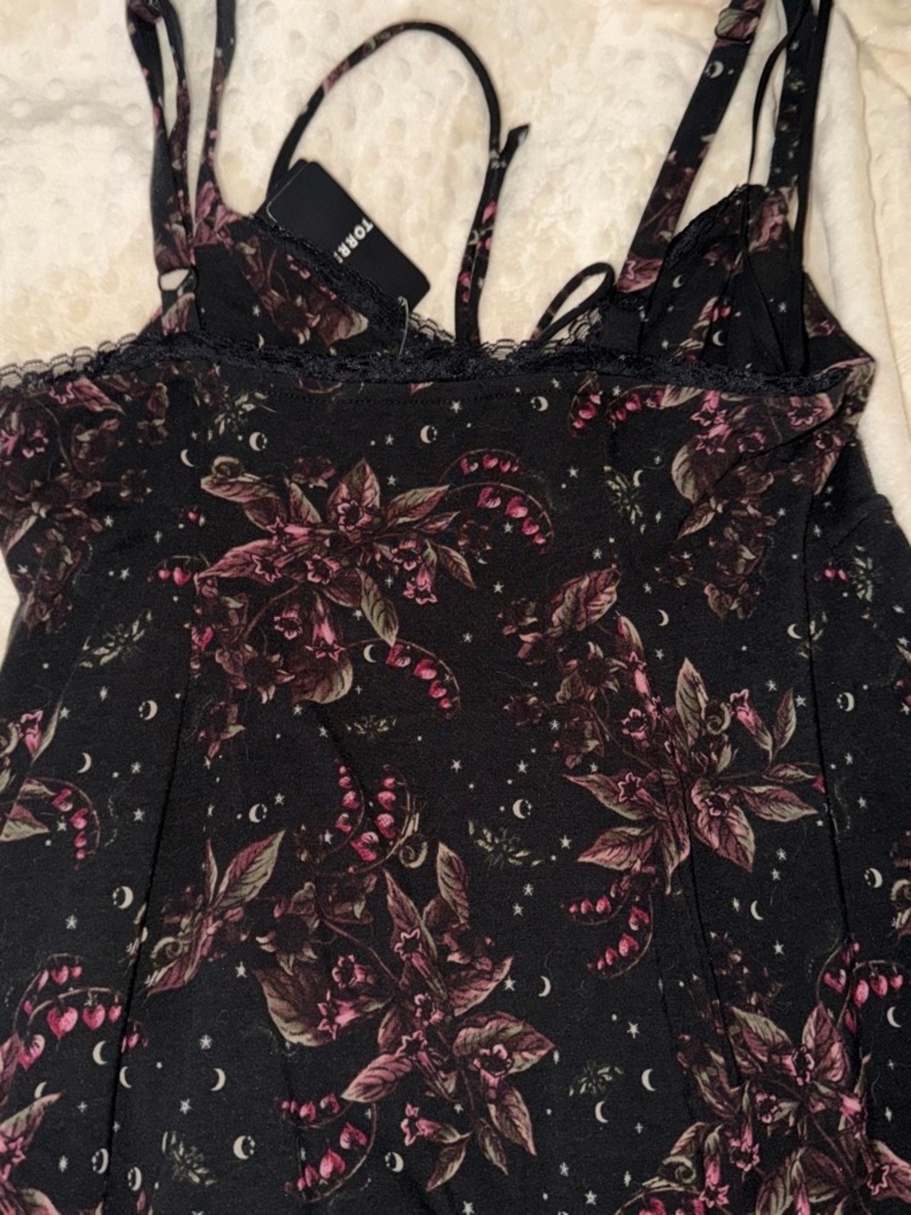 torrid Black Floral Lace Cami with Pink Accents - Picture 5 of 5